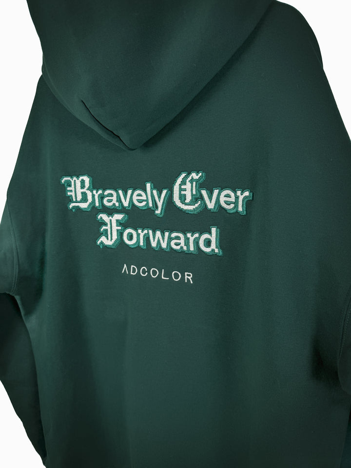 CTRL ALT LIFT EMBROIDERED HOODIE - FOREST GREEN