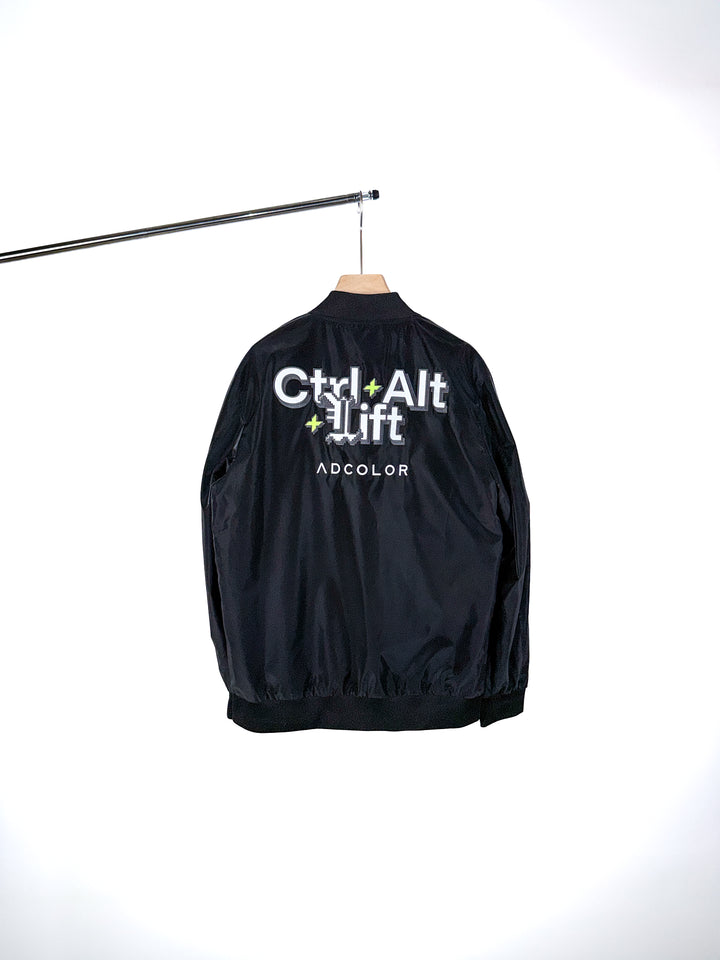 CTRL ALT LIFT BOMBER JACKET - BLACK