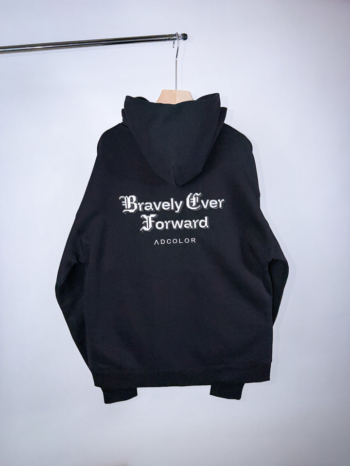 CTRL ALT LIFT EMBROIDERED HOODIE - BLACK