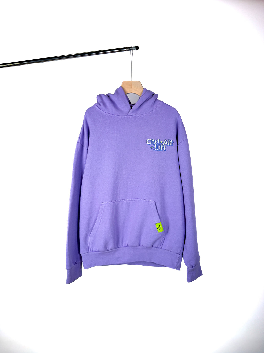 CTRL ALT LIFT EMBROIDERED HOODIE - PURPLE
